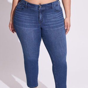 Torrid Perfect Skinny Ankle Premium Stretch Mid-Rise Jean; Hollywood; 12R
